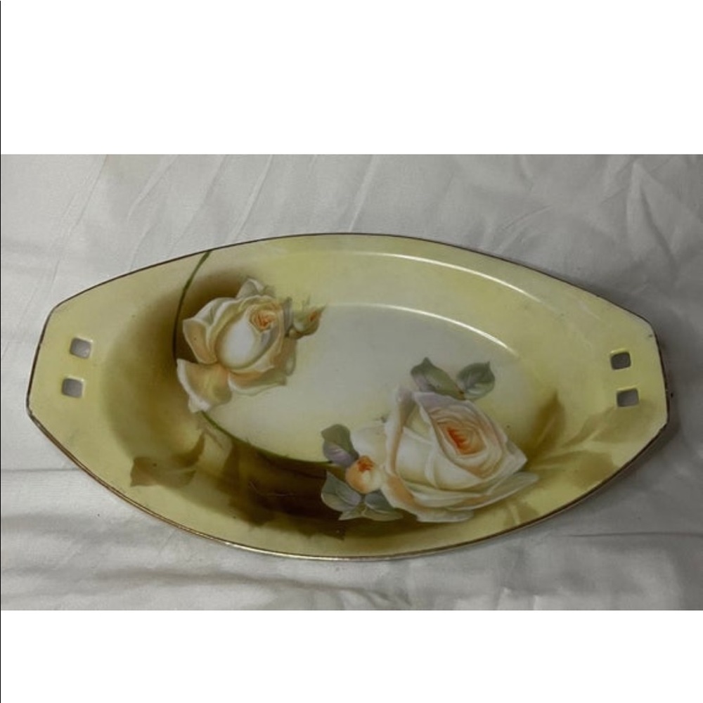 Relish White Rose Dish Made in Germany